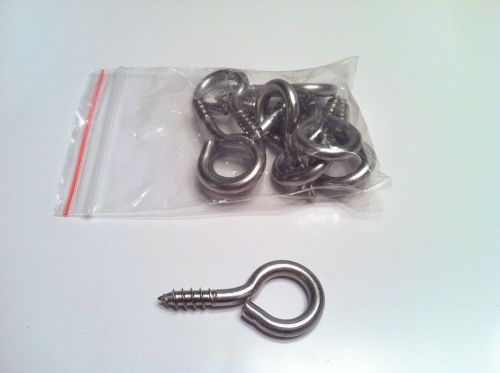(10) stainless steel 1-5/8 inch eye hook bolts *new* for sale