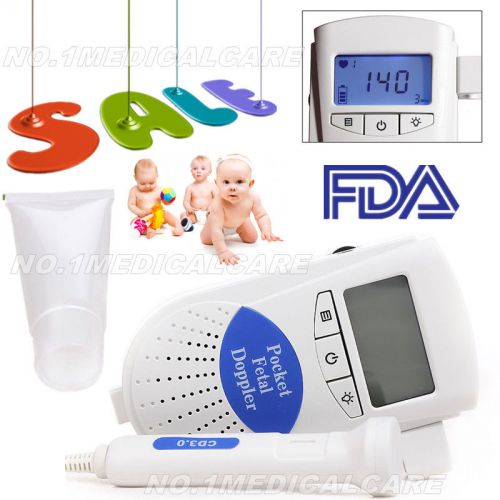 US Seller, FDA Sonoline B Baby Heart Beat Monitor, LCD Backlight, 3Mhz Probe,Gel
