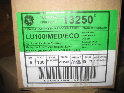 10 Boxes of 6 GE 13250 LU100/MED/ECO 100 watt bulbs (60 total)