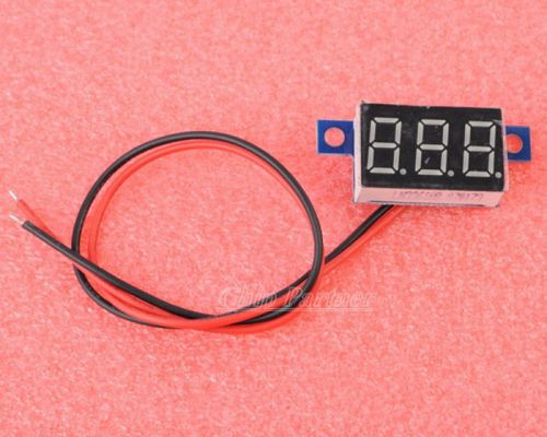 1 slim digital voltmeter 3.3v -17v red led lithium battery vehicles panel meter for sale