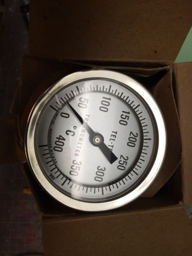Tel-tru gt300 thermometer 0-400c 1/2&#034;npt 3&#034; glass dial new in box for sale