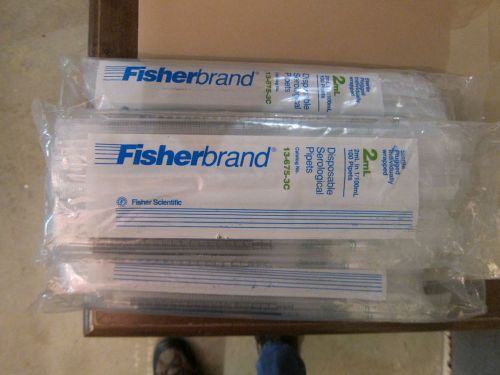 Fisherbrand sterile polystyrene 2ml serological pipets 13-675-3c, qty 333 for sale