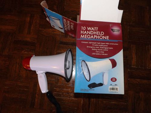 MEGAPHONE - Western Safety 10 watt handheld megaphone #92822, bullhorn speaker