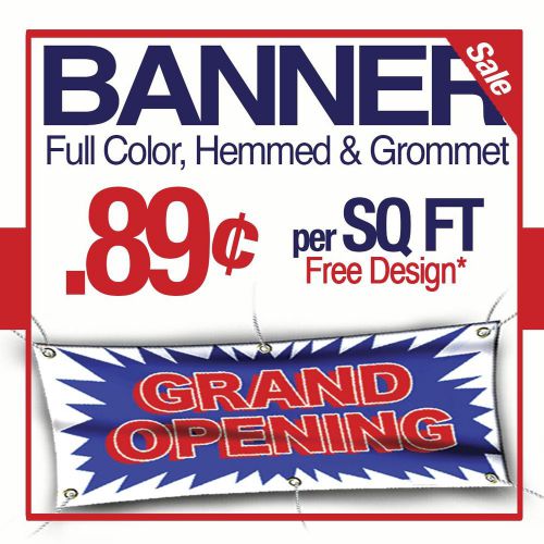 3&#039;x4&#039; Custom Banner Sign *-free design-* indoor and outdoor 36x48 INCHES