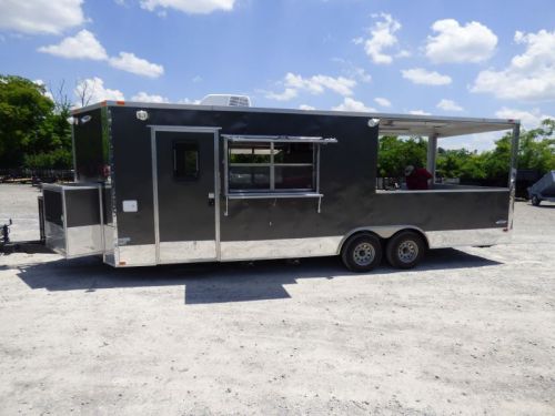 Concession trailer 8.5 x 24 charcoal-bbq smoker event catering for sale