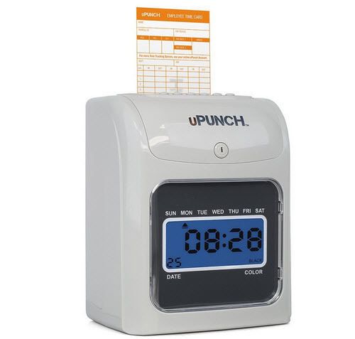 Electronic Time Clock Punch Digital Recorder Card Stamp Rack Payroll Employee