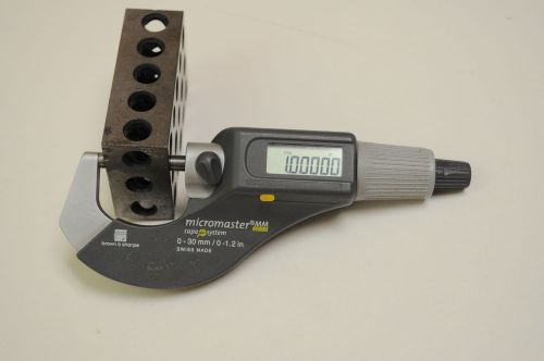 Brown &amp; Sharpe Micromaster MM2000 Digital Micrometer 599-100 0-1.2&#034; - 30mm