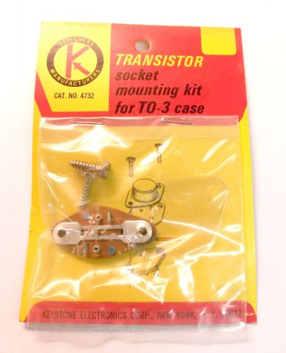 Keystone Transistor Socket Mount Kit 4732  TO-3 Socket - T03 kit – T0-3 TO3