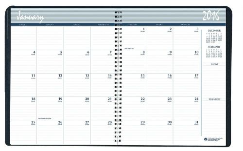 House of Doolittle 2016 2017 Calendar Planner Monthly Black Cover 8.5 x 11 In...