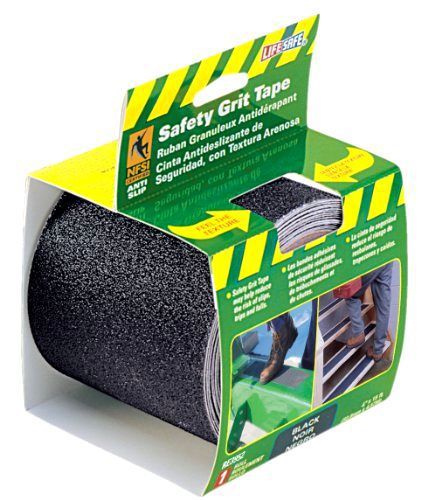New Incom RE3952 Black Gator Grip Anti Slip Safety Grit Tape, 4-Inch by 15-Foot