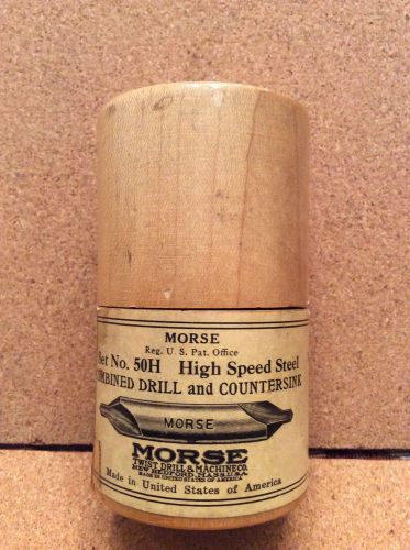 Vintage Morse Set No. 50H Combined Drill &amp; Countersink In Wood Box