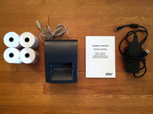 Star TSP600 Thermal Receipt Printer With Manual And Cables Used Good Condition