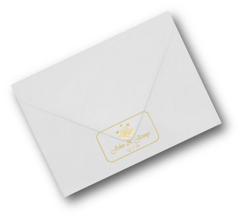 65 Clear envelope seals wedding bells engagement wedding invitations