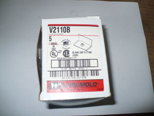 Wiremold V2110B Blank End Fitting, Ivory, Box of 5, New