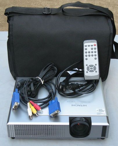 Hitachi CP-X345 LCD Projector, XGA, 2000 Lumens, Low Hours, Complete Set in Case