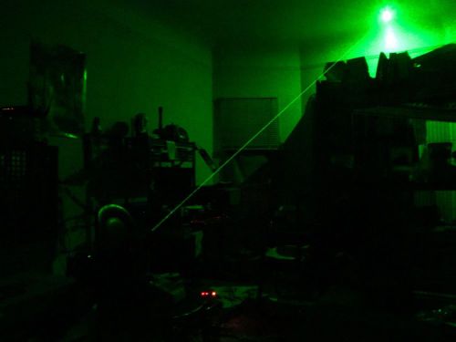 50mw adjustable focus 532nm green laser w/ 18650 battery &amp; charger blue host usa for sale