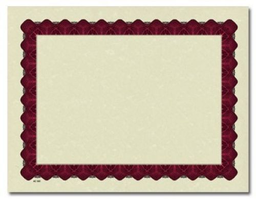 (Price/Pack)Masterpiece Studios 934100 Metallic Red Parchment Certificate