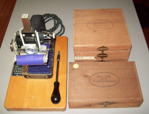 Kingsley Model M-50 Hot Stamp/Foil Deboss Machine w/3 Font Kits &amp; Parts Kit