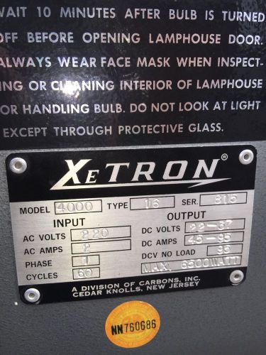 Movie theater projector Zenith 4000 XeTron