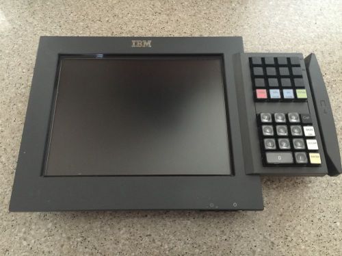 IBM 4820 POS TOUCHSCREEN  LCD MONITOR w/ TOUCHPAD CARD READER DISPLAY