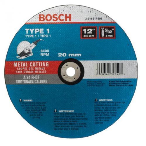 Asphalt Ductile Cutting Wheel, 12-Inch 5/32 By 20Mm, Bosch CWPS1M1220