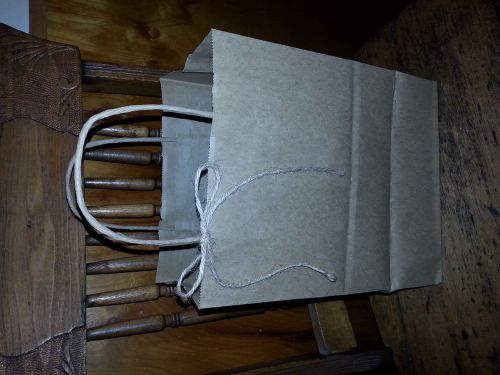 8“x4.75”x10&#034; Small Brown  Kraft Paper Shopping Bag, Party, Gift Bags Lot of 100