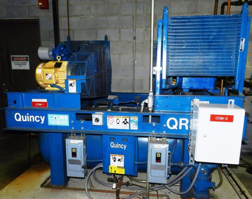 Quincy 15 hp dual oil-less air compressor mqrd7.5dt230n for sale