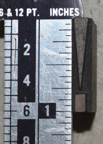 Vintage / Antique Letterpress Wood Printer&#039;s Type, !, 1&#034; tall, 6 line