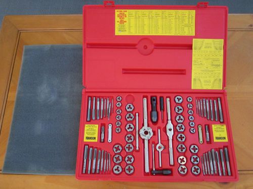 Irwin hanson 76 piece tap &amp; die set machine screw/fractional &amp; metric combo set for sale