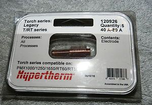 5 New Hypertherm #120926 Electrodes 40 A-80 A   Free Shipping