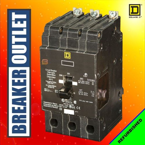 Refurb Square D EGB34030 Circuit Breaker 3 Pole 30A 277/480V 35kA EGB Bolt-On