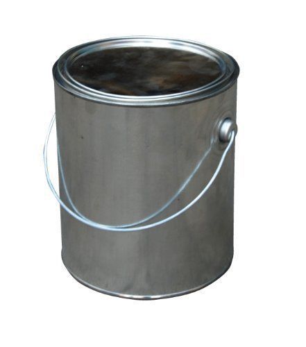 Vestil MRC-128 Tin Plated Steel Round Can with Metallic Lid  6-9/16&#034; Diameter x