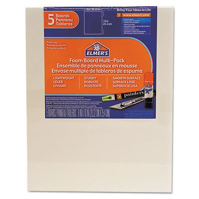 White Pre-Cut Foam Board Multi-Packs, 8 x 10, 5/PK, Sold as 1 Package