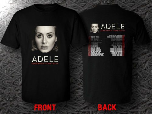 Adele 2016 European Tour Date 2&#039;side Black T Shirt Tee S M L XL 2XL 3XL 4XL 5XL