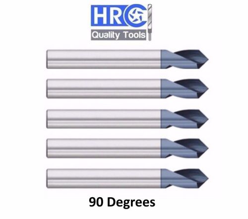 HRC Quality Tools Solid Carbide NC Spot Drill 90° Degrees TiALN Spotting Coated