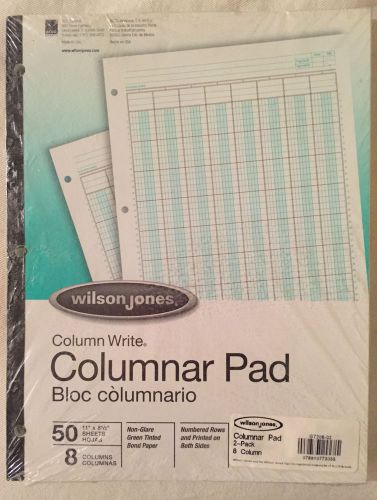 NEW, SEALED, TWO PACK, WILSON JONES COLUMN WRITE PADS, 50 SHEETS, 8.5 X 11