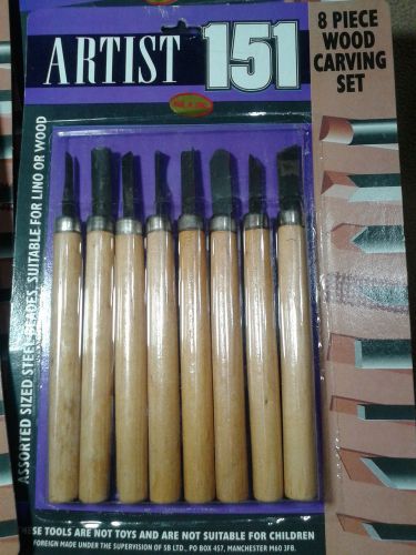 NEW Large wood working carving set 8 different tools in a pack craft art school