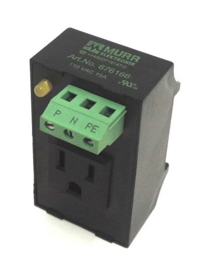 NEW MURR ELEKTRONIK ART. NO. 676166 POWER SOCKET 110 VAC 15A