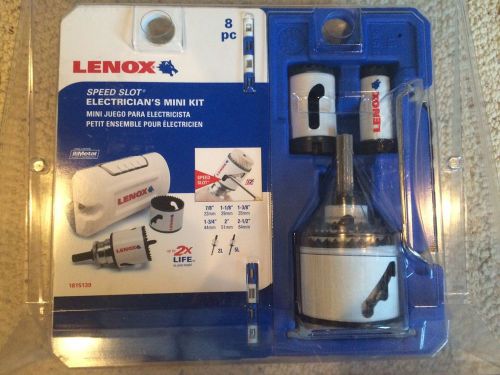 Lenox 8pc SPEED SLOT Bi-Metal Hole Saw Compact Electrician&#039;s Kit 1815139 New