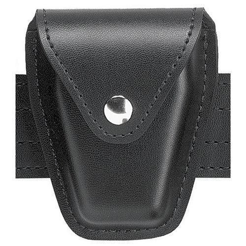 Safariland 190h-2 black plain chrome snap top flap hinged handcuff pouch for sale