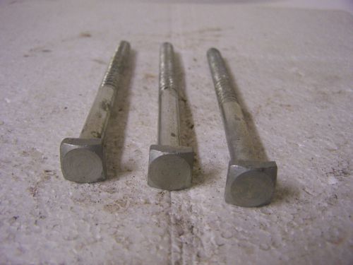 5/16&#034; x 5&#034; square head lag bolts gimlet point zinc plated qty. 25 for sale