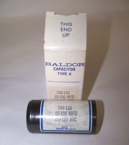 New baldor s88-110 capacitor 88-106 mfd 110 vac nib for sale