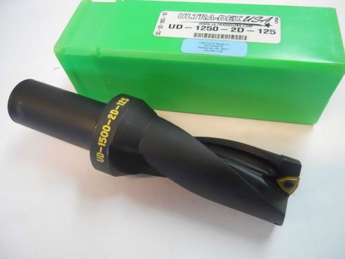 1-1/2&#034; ULTRA-DEX INDEXABLE CARBIDE INSERT COOLANT DRILL w/ INSERTS