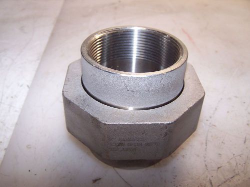 NEW ISE 2&#034; STAINLESS STEEL 316 PIPE UNION COUPLING SA1182F316  1000# SP114