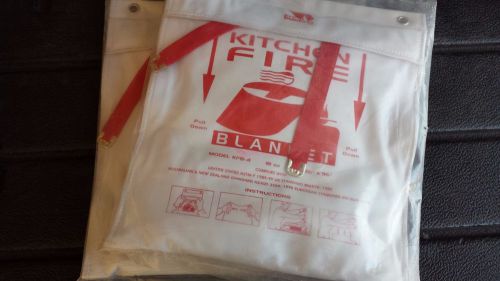 QTY (2) FIRE SAFETY~SMALL FIRE BLANKET~36x36&#034;~in WALL POUCH KITCHEN KFB-4 *NEW*