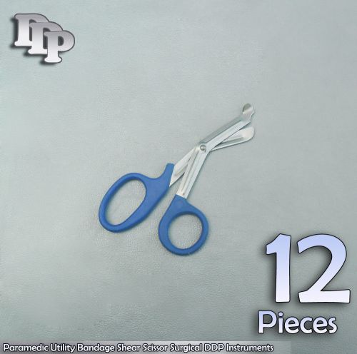 12 Pcs Paramedic Utility Bandage Shear Scissor 5.5&#034; Royal Handle