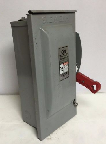 Siemens fusible heavy duty safety switch, hf361r, 30 amps, 600vac, used for sale