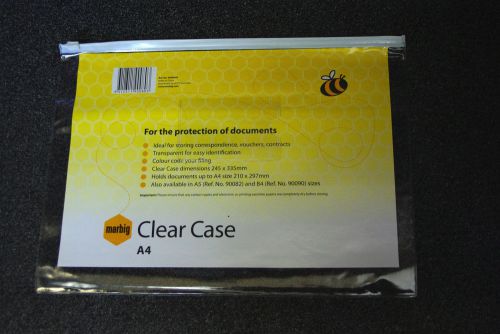 5 x Marbig Clear Case A4-Brand New-Pack Of 5-Brand New-Compare Our Price + Save!