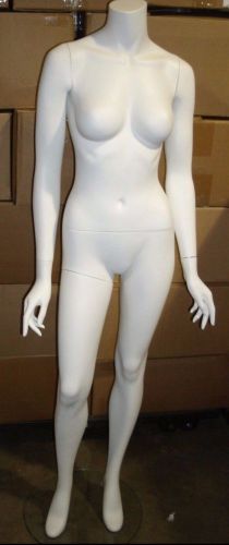 Full Life Size FEMALE MANNEQUIN DRESS FORM Woman with Glass Stand Retail DISPLAY