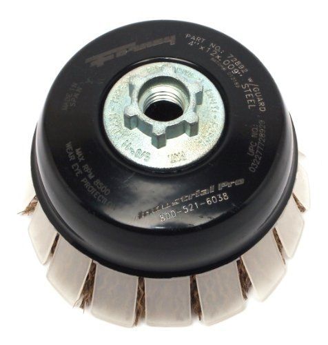 Forney 72892 wire cup brush, cable crimped wire, industrial pro? 4&#034; x .009&#034; wire for sale